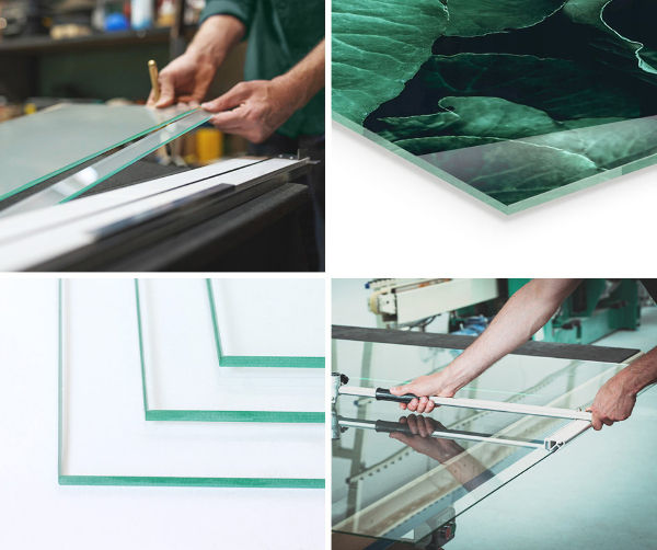 Cuarto de círculo protector suelo para estufa de leña Patrón de mármol con vetas