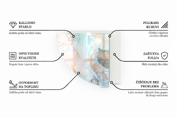 Cuarto de círculo protector suelo para estufa de leña Textura de fondo abstracta
