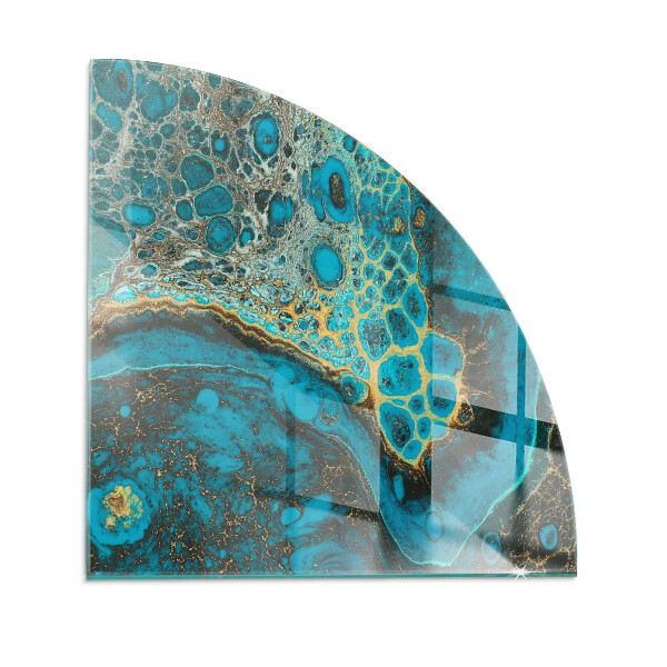 Cuarto de círculo placa protección suelo estufa Patrón orgánico abstracto