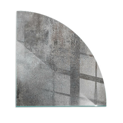 Cuarto de círculo protector de suelo para estufa Textura de superficie cruda