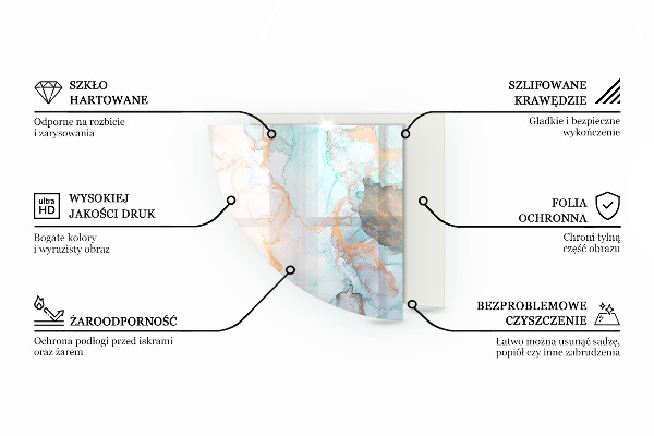 Cuarto de círculo protector de suelo para estufa Patrón de textura abstracta