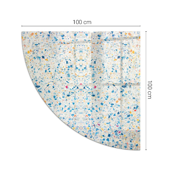 Cuarto de círculo protector suelo para estufa de leña Patrón de textura abstracta