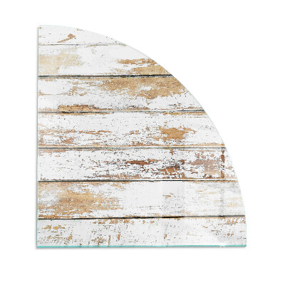 Cuarto de círculo placa protección suelo estufa Tabla de madera dañada