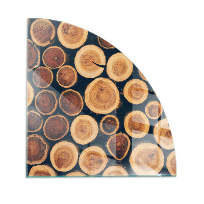 Cuarto de círculo protector suelo para estufa de leña Caja con madera cortada