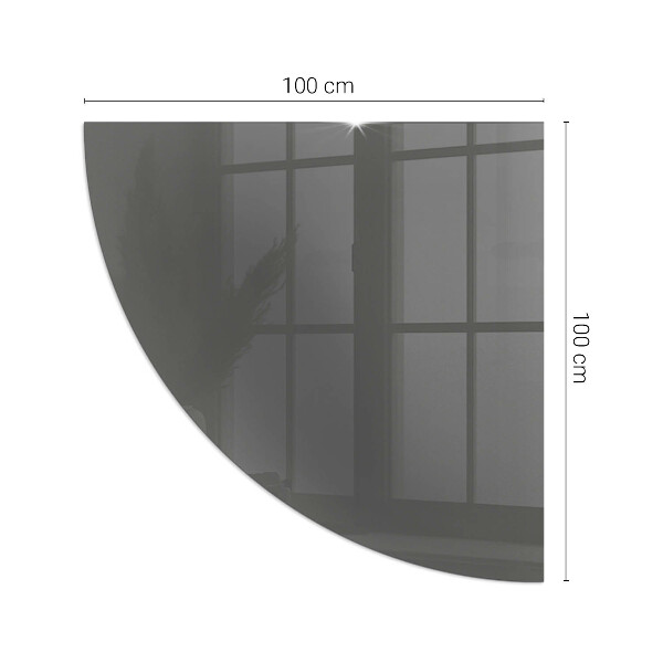 Cuarto de círculo protector de suelo para estufa Color Gris-marrón