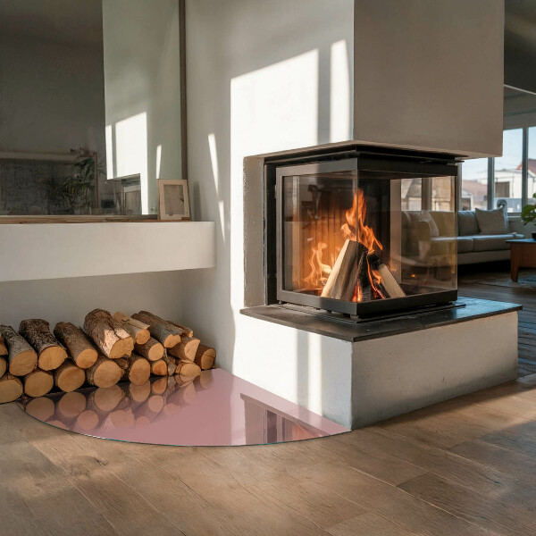 Cuarto de círculo placa protección suelo estufa Color rosa