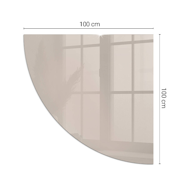 Cuarto de círculo protector de suelo para estufa Color marrón claro