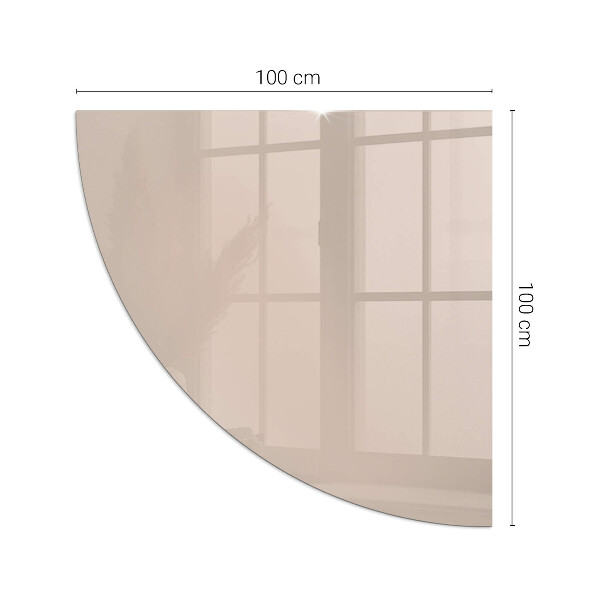 Cuarto de círculo protector de suelo para estufa Color marrón claro