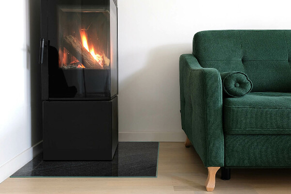 Cuadrada protector suelo para estufa de leña Textura de piedra natural