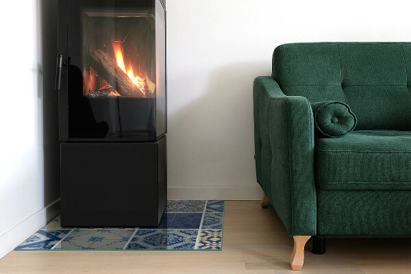 Cuadrada protector de suelo para estufa Patrones de baldosas cerámicas