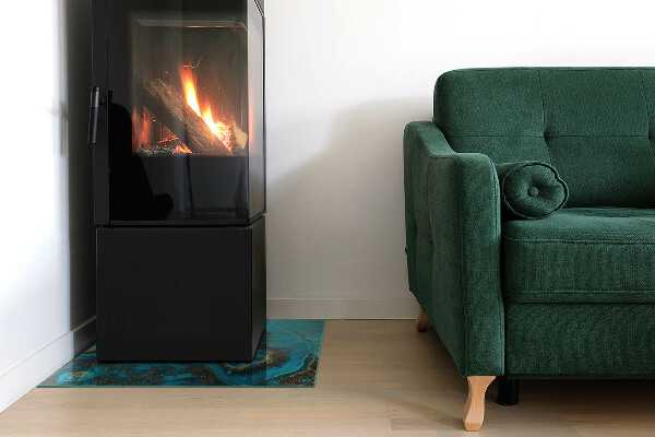 Cuadrada placa protección suelo estufa Patrón orgánico abstracto