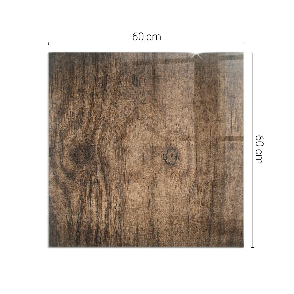 Cuadrada placa protección suelo estufa Patrón de madera natural