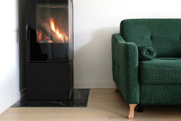 Cuadrada placa protección suelo estufa Elegante patrón de mármol