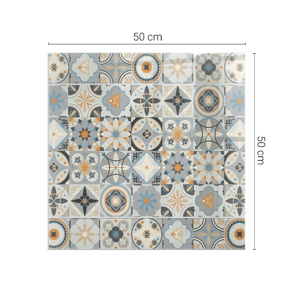 Cuadrada placa protección suelo estufa Patrones de mosaico en azulejos