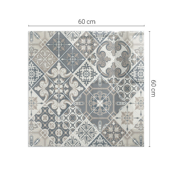 Cuadrada protector suelo para estufa de leña Patrón de mosaico decorativo