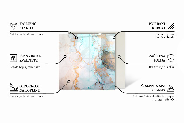 Cuadrada protector de suelo para estufa Patrón geométrico abstracto
