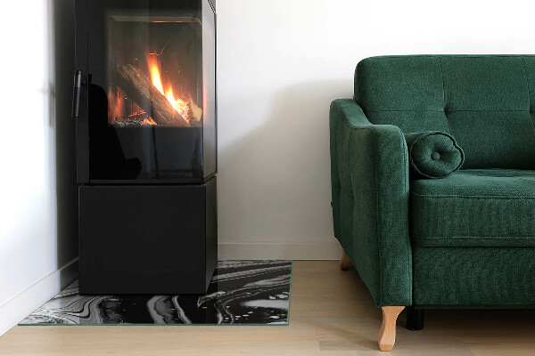 Cuadrada placa protección suelo estufa Ondas y líneas abstractas