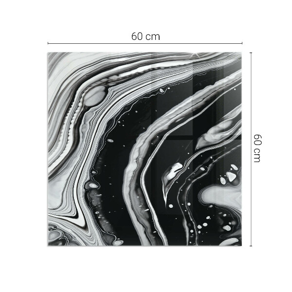 Cuadrada placa protección suelo estufa Ondas y líneas abstractas