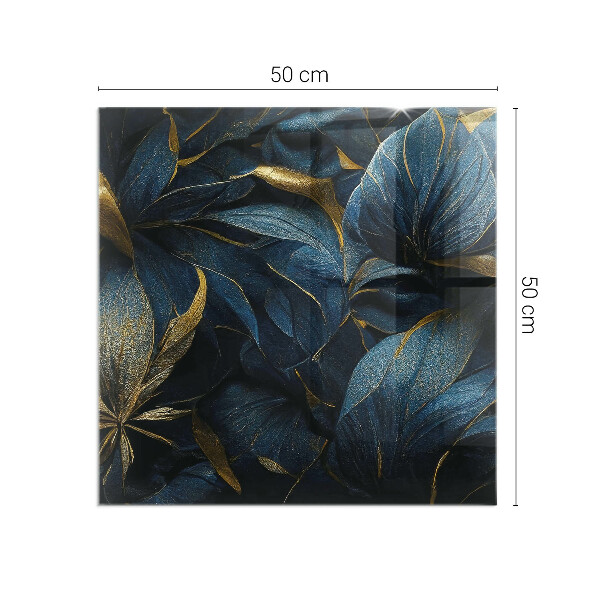 Cuadrada protector de suelo para estufa Hojas elegantes en textura.