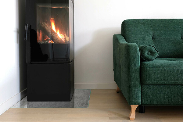 Cuadrada protector de suelo para estufa Textura de hormigón crudo