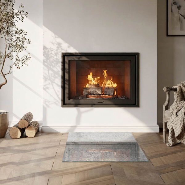 Cuadrada protector de suelo para estufa Textura de hormigón crudo