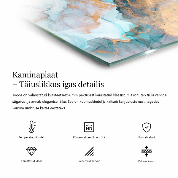 Cuadrada placa protección suelo estufa Ramo de flores en detalle