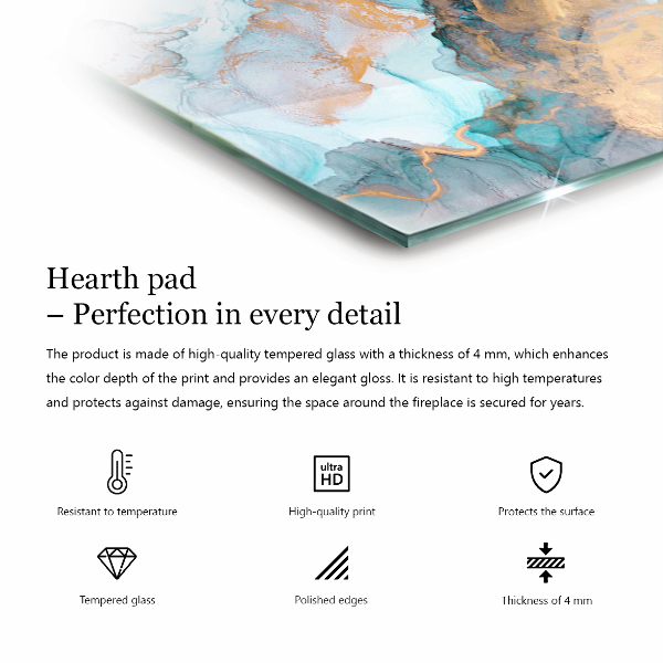 Cuadrada protector de suelo para estufa Color blanco