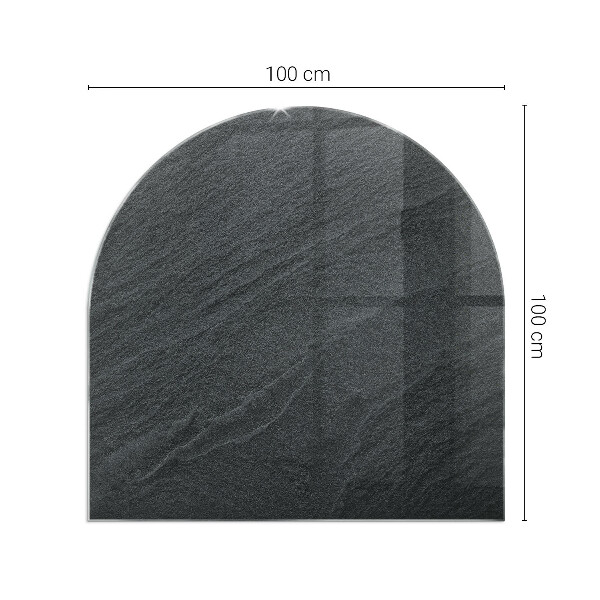 Lápida placa de vidrio para chimenea Textura de piedra natural