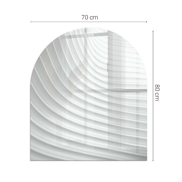 Lápida placa de vidrio para chimenea Ondas de líneas delicadas