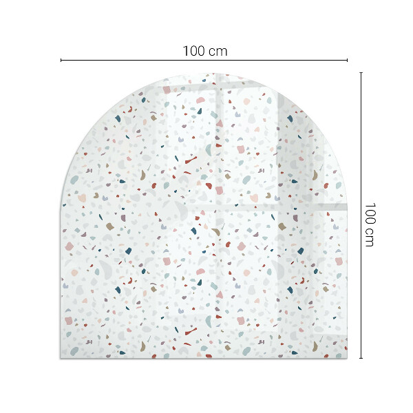 Lápida placa de vidrio para chimenea Patrón con formas pequeñas