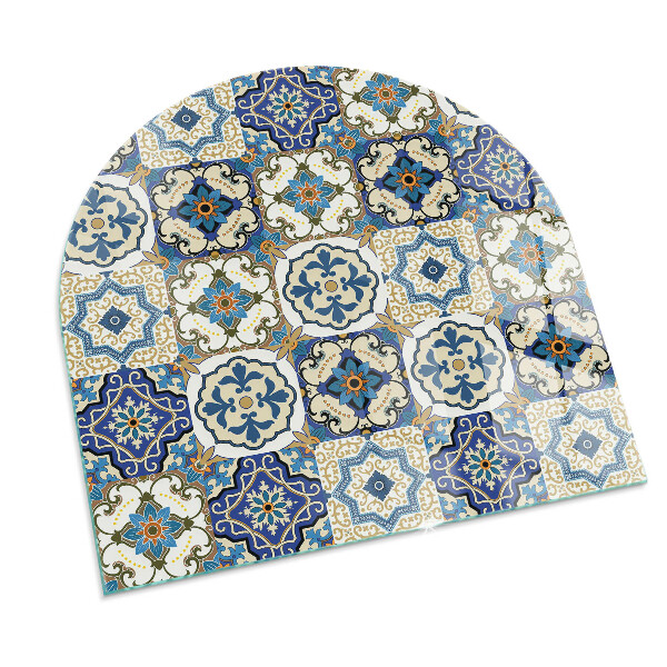 Lápida placa protectora suelo estufa Patrón de mosaico con flores