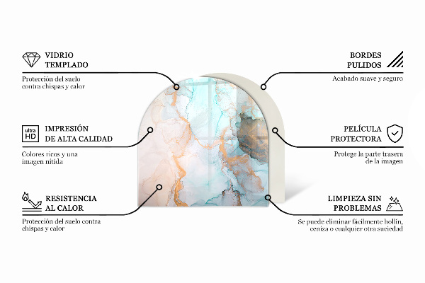 Lápida placa protectora suelo estufa Tableros en diferentes tonos