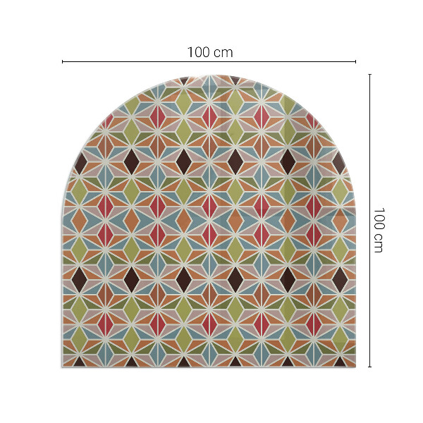 Lápida placa protectora suelo estufa Patrones poligonales en una cuadrícula