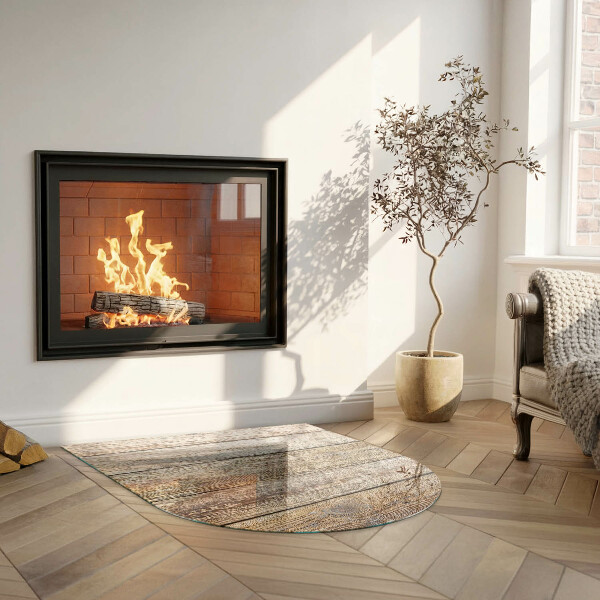 Lápida placa de vidrio para chimenea Tableros de madera natural