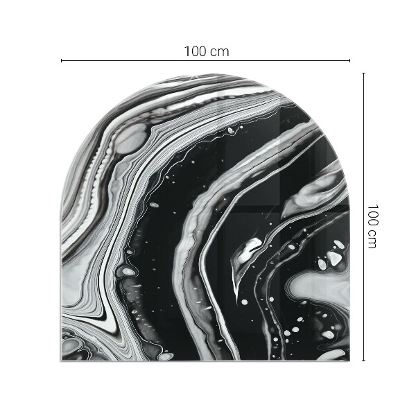 Lápida placa de protección para estufa Ondas y líneas abstractas