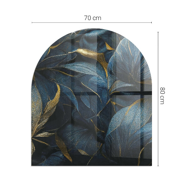 Lápida placa protectora suelo estufa Hojas elegantes en textura.