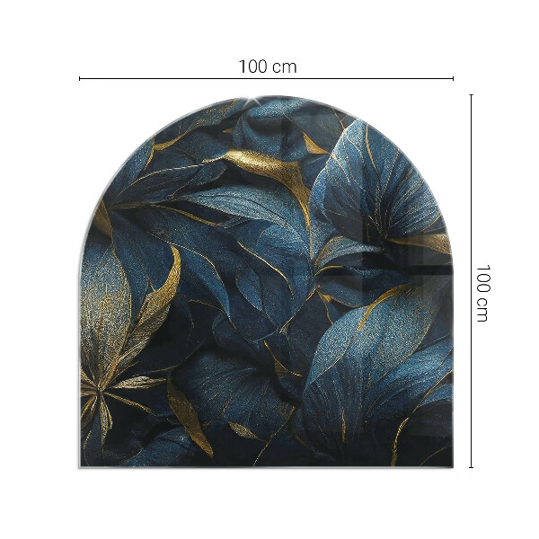 Lápida placa protectora suelo estufa Hojas elegantes en textura.