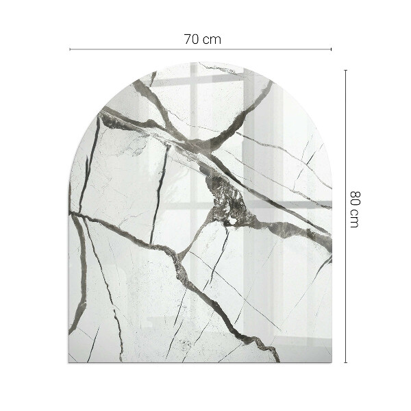 Lápida placa de vidrio para chimenea Patrón de vetas de mármol