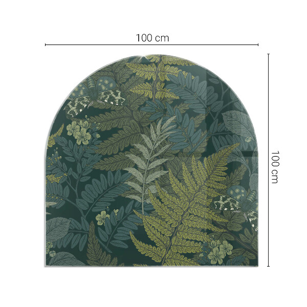 Lápida placa de vidrio para chimenea Motivos vegetales con mariposas