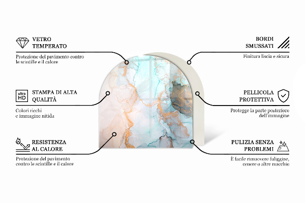 Lápida placa de protección para estufa Patrón de piedra con partículas