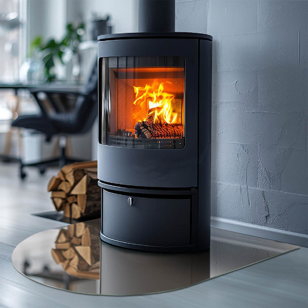 Lápida placa protectora suelo estufa Color marrón