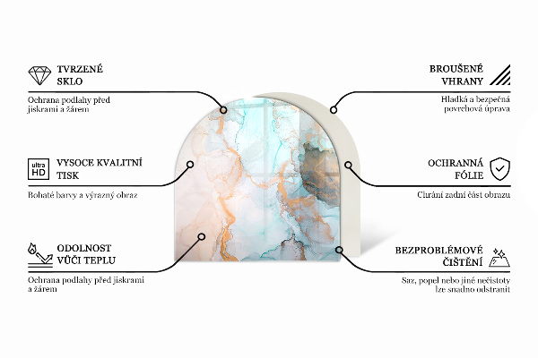 Lápida placa de vidrio para chimenea Color Gris-verde