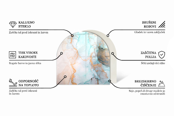 Lápida placa de protección para estufa Color gris