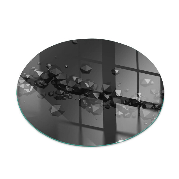 Redonda placa protectora suelo estufa Nube abstracta de sólidos