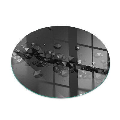 Redonda placa protectora suelo estufa Nube abstracta de sólidos