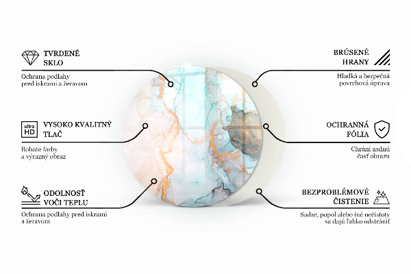 Redonda placa protectora suelo estufa Nube abstracta de sólidos