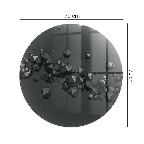 Redonda placa protectora suelo estufa Nube abstracta de sólidos