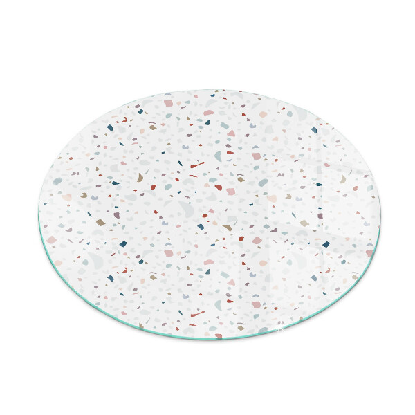 Redonda placa de vidrio para chimenea Patrón con formas pequeñas