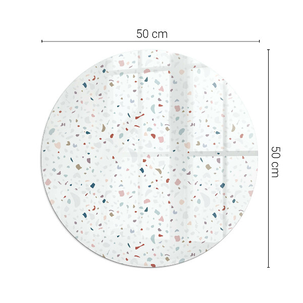 Redonda placa de vidrio para chimenea Patrón con formas pequeñas