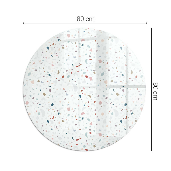 Redonda placa de vidrio para chimenea Patrón con formas pequeñas